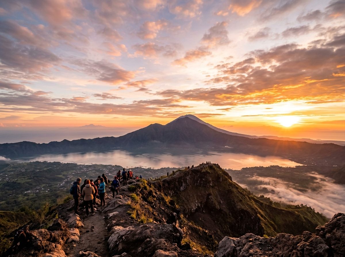 Golden Sunrise from Mount Batur Summit Kintamani