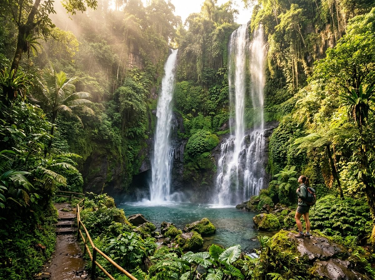Majestic Sekumpul Tropical Waterfall Bali
