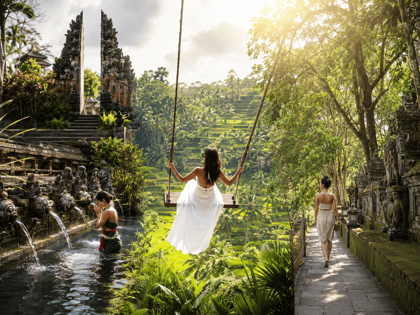 Bali Swing Tegalalang Tirta Empul Monkey Forest Tour - Bali tour package photo